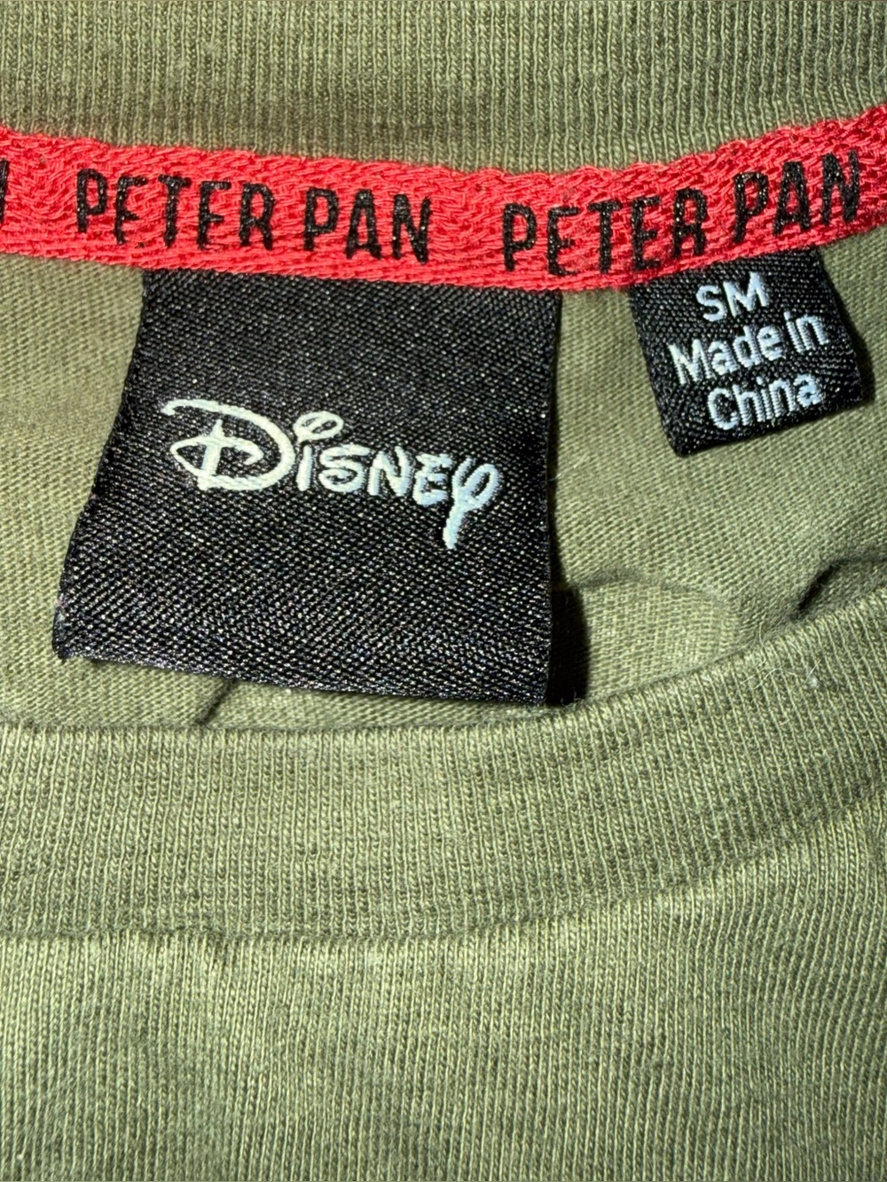 Disney Peter Pan Never Land Hype Spirit Jersey Long Sleeve Shirt Green Small - Picture 11 of 12